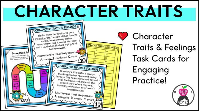 Character Traits Task Cards